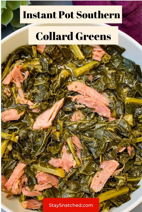 Kale Greens Recipe Southern, Pressure Cooker Collard Greens, Instant Pot Collard Greens Recipe, Instant Pot Collard Greens, Crockpot Collard Greens, Collar Greens, Cooking Collard Greens, Vegan Collard Greens, Southern Collard Greens