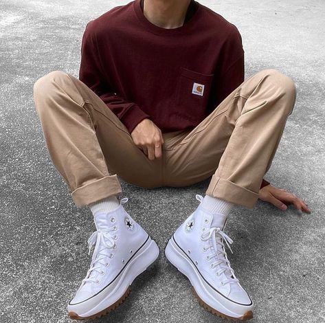 Sneakers & Streetwear | Carhartt Fits! 👀 Red, Green or Blue?🛢 Follow us, @stonedfits, for more! 👻 ⇁ Credits: @nenaitozzz Credits: @_jaga__jaga_ Credits: @tkm_hr63 | Instagram Mens White Converse Outfit, Men's 90s Fashion, Men’s Corduroy Jacket Outfit, Carhartt Fits, Monochrome Outfit Men, White Converse Outfit Men, White Converse Outfit, Drip Clothes, White Converse Outfits