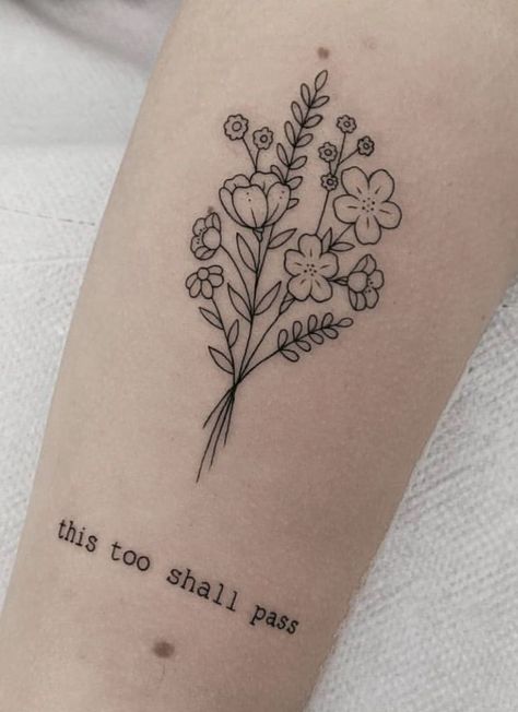 Minimalistic Flowers Tattoo, Flower Life Cycle Tattoo, Vintage Sunflower Tattoo, Flower And Semicolon Tattoo, Simple Arm Tattoos, Wrist Tattoo Ideas, Cute Hand Tattoos, Self Love Tattoo, Flower Wrist Tattoos