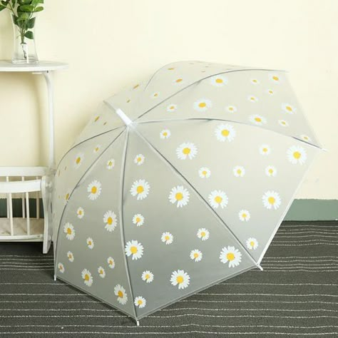 Ladies Umbrella, Transparent Umbrella, Cute Umbrellas, Desain Pantry, Colorful Umbrellas, Umbrella Designs, Cute Stationary, Folding Umbrella, Daisy Pattern