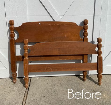 Wood Headboards, Headboard Makeover, Restoring Furniture, Shelf Makeover, Antique Headboard, Repurposed Headboard, Bed Makeover, Headboard Benches, Old Headboard