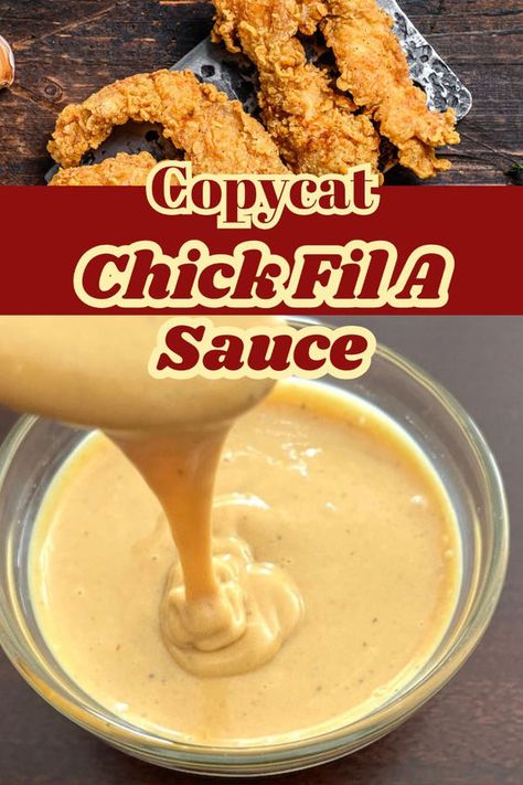 Love Chick-fil-A sauce? Make your own at home with this easy copycat recipe! Perfect for dipping, spreading, and adding that signature tangy sweetness to any meal. Try it now and elevate your home-cooked dishes to restaurant-quality deliciousness! Chik Fil A Chicken, Chick Fil A Sauce Recipe, Copycat Chick Fil A Sauce, Chicken Sandwich Sauce, Chick Fil A Recipe Copycat, Chick Fil A Recipe, Hamburger Sauce, Beer Cheese Sauce, Chicken Fries