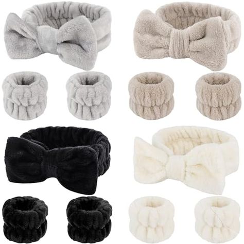 SLNZAPTY 12 PCS Face Wash Headband Wristband Set for Women, Microfiber Spa Hair Wraps for Girls, Makeup Skincare Headbands Wrist Bands for Washing Face（Black, Gray, Light coffee, Beige） Face Wash Headband, Spa Hair, Washing Face, Spa Headband, Facial Spa, Face Yoga, Soft Corals, Hair Wraps, Scarf Headband