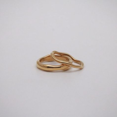 Gold Rings Simple, Two Rings, Dope Jewelry, Jewelry Lookbook, Double Ring, Jewelry Inspo, Dream Jewelry, Minimalist Jewelry, Cute Jewelry