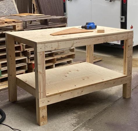 Workbench With Drawers, Workshop Bench, Workbench Plan, Garage Workbench Plans, Portable Workbench, Building A Workbench, Workbench Designs, Workbench Plans Diy, Assembly Table