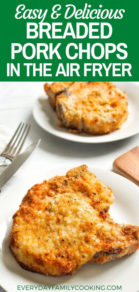 Breaded Pork Chops Air Fryer Recipes, Country Fried Pork Chops Air Fryer, Turkey Chops In Air Fryer, Air Fryer Breaded Pork Chops Boneless, Best Damn Air Fryer Pork Chops, Air Fryer Pork Chops Boneless Breaded, Bone In Pork Chops In Air Fryer, Dinner Recipes Airfryer, Air Fried Breaded Pork Chops