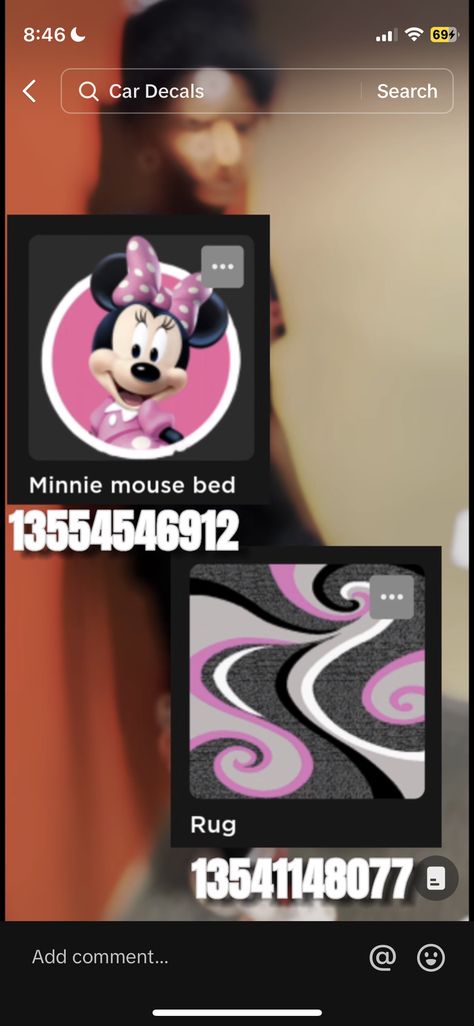 Minnie Mouse Codes Berry Ave, Minnie Mouse Berry Avenue Codes, Bloxburg Minnie Mouse Room, Minnie Mouse Codes For Bloxburg, Mickey Mouse Decal Codes Bloxburg, Bloxburg Minnie Mouse Codes, Kids Room Bloxburg Ideas, Bloxburg Minnie Mouse Decals, Minnie Mouse Decal Codes Bloxburg