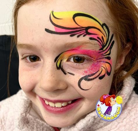 Swirls Face Paint, Speed Face Painting, Fast Face Painting Designs, Face Painting Sign, Fox Face Paint, Uv Face Paint, Paint Swirls, Festival Face Paint, Face Painting Tips