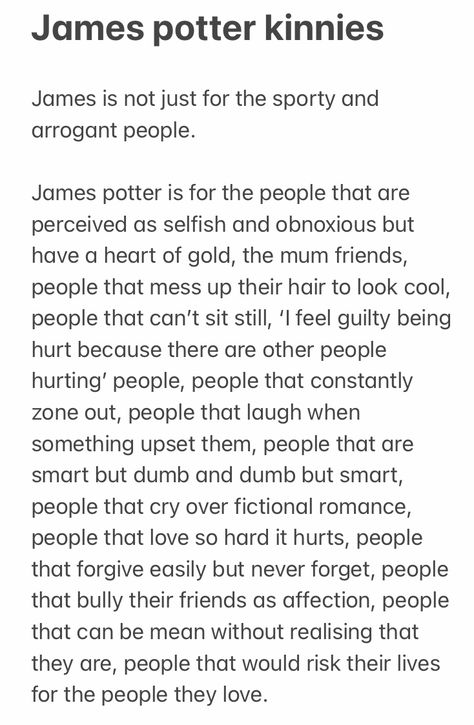 It Was James Who Had An Ego, James Potter Quotes, James Kinnie, James Potter Kinnie, James Potter Aesthetic, Marauders Fan Art, Yer A Wizard Harry, Harry Potter Headcannons, All The Young Dudes