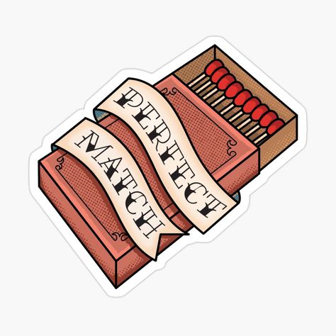 Traditional Matchbox Tattoo, Matchbox Drawing, Match Box Tattoo, Matchbox Tattoo, Matchbox Illustration, American Traditional Tattoo Design, Candy Brands, Traditional Tattoo Design, Match Box