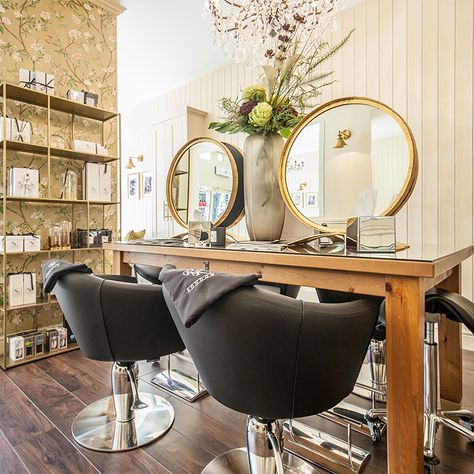 The Dos and Don'ts of Designing Salon Interiors - HJI Salon Suite Lighting, Small Beauty Salon Interior Design Ideas, Antique Salon Decor, Hair Salon Shampoo Area, 600 Sq Ft Hair Salon, Hair Salon Basin Area, Basement Hair Salon Ideas, Basin Area Hair Salon, Hair And Beauty Salon Design Layout