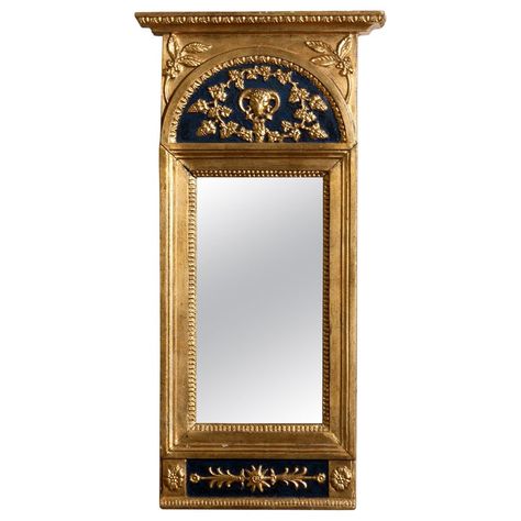 1stdibs Mantel Mirror / Fireplace Mirror - 1800 Antique France Gilded / Panted Decoration French Empire Mirror Fireplace, Empire Furniture, Mantel Mirrors, Gilded Mirror, Gilt Mirror, Fireplace Mirror, Leather Club Chairs, Wood Wall Mirror, French Empire