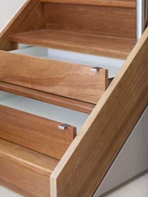 Hidden safe inside stairs Stair Drawers, Stairs Renovation, Hidden Safe, Diy Staircase, Stairs Makeover, Staircase Storage, Mantel Design, Mattress Storage, Bob Vila