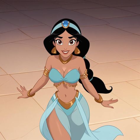 Jasmine Disney Princess, Aladdin Jasmine, Jasmine Fanart, Princess Jasmine Live Action, Princess Jasmine Fanart, Disney Anime Style, Iconic Movie Characters, Comic Face, Aladdin And Jasmine