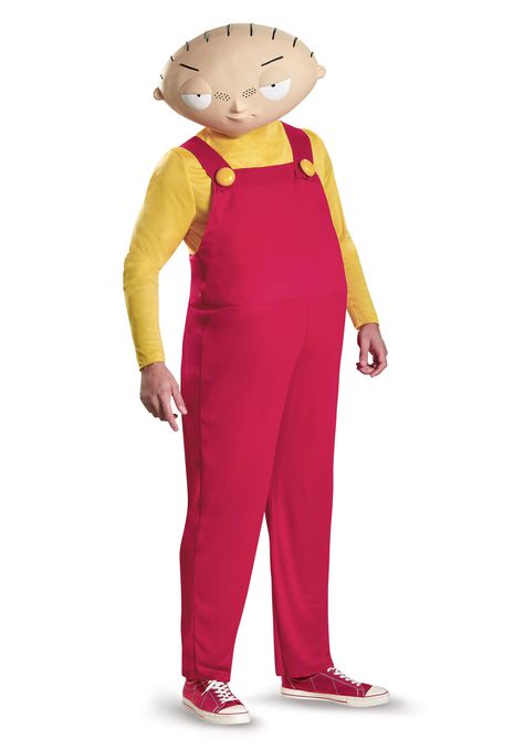 Family Guy Costumes, Family Guy Stewie, Movie Character Costumes, Movie Halloween Costumes, Red Overalls, Stewie Griffin, Halloween Tee Shirts, Costumes For Teens, Fashion Family