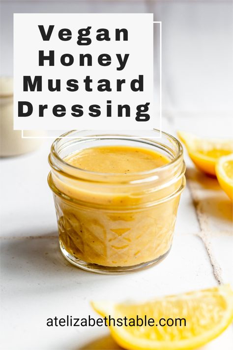 Vegan Honey Mustard Dressing, Plant Based Salad Dressing, Vegan Honey Mustard, Sauce For Fries, Plant Based Dressing, Vegan Salad Dressing Recipes, Oil Free Salad Dressing, Vegan Honey, Honey Mustard Recipes