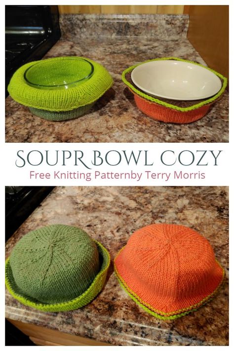 Knit Tea Cozy Pattern, Gnomes Tutorial, Bowl Cosy, Knitted Dishcloth Patterns Free, Christmas Knitting Projects, Soup Bowl Cozy, Tea Cozy Pattern, Dishcloth Patterns Free, Knitting Bowl