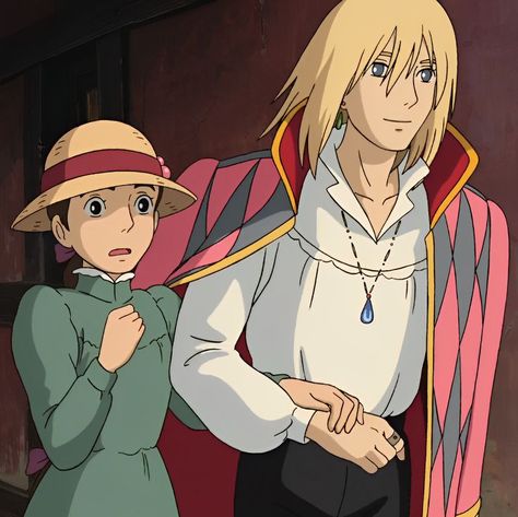 Howls Moving Castle Sophie And Howl, Howls Moving Castle Ring Scene, Howl And Sophie Icons, Howls Moving Castle Howl And Sophie, The Howls Moving Castle, Howl Aesthetic, Howls Moving Castle Pfp, Howl's Moving Castle Scenes, Howl Howl's Moving Castle