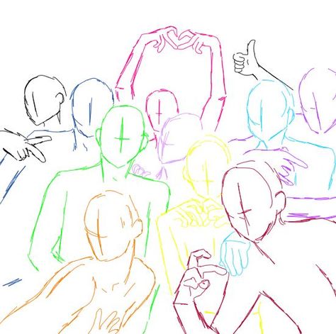 Drawing References 4 People, Group Of 11 Friends Drawing, Nine Person Group Pose, Group Sketch Poses 5 People, Ten People Poses, Group Pose Reference 11 People, Oc Friend Group Art, 11 Person Drawing Base, Seven Person Drawing Base