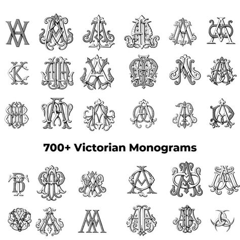 Victorian Monograms | Free download Sign Lettering Fonts, Victorian Steampunk Wedding, Victorian Lettering, Cute Fonts Alphabet, Victorian Fonts, Gothic Text, Free Monogram Fonts, Free Monogram, Gothic Fonts