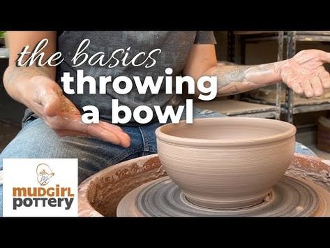 Pottery Wheel Diy, Beginners Ceramics, Ceramics Bowls Designs, Ceramics Pottery Bowls, Pottery Lessons, Terracotta Bowl, Beginner Pottery, Wheel Thrown Ceramics, Pottery Videos