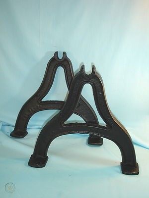 2 Large Cast Iron Bell A Frame Side Supports Cradle Upright Holder Stand #22 24 | #434777907 Cast Iron Bell Ideas, Cast Iron Bell On Post, Bell Stand, Cast Iron Bell, Exterior House Renovation, Antique Bell, Log Cabin Ideas, Number 22, Dinner Bell