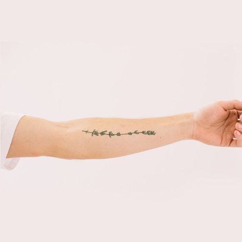 Herb Tattoo, Thyme Herb, L Tattoo, Botanical Tattoo, Next Tattoo, Dainty Tattoos, Sister Tattoos, Custom Tattoo, Best Tattoo