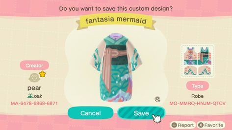 Acnh Mermaid Design Codes, Animal Crossing Mermaid, Acnh Mermaid, Acnh Clothes, Art Pixel, Acnh Designs, Animal Crossing Qr Codes Clothes, Acnh Codes, New Animal Crossing