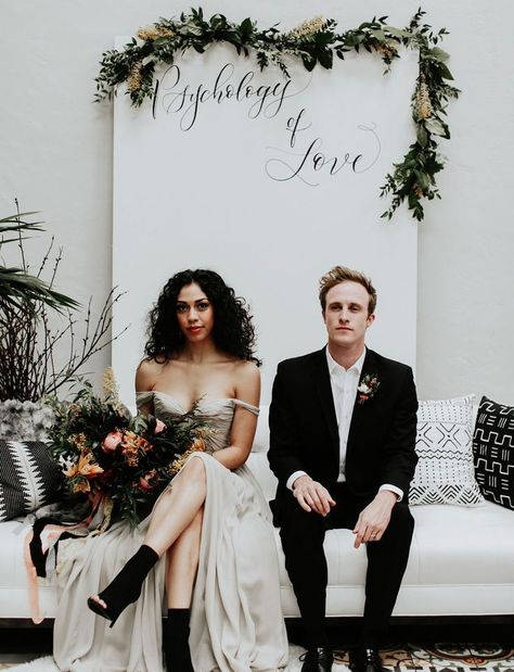 Psychology of Love Inspiration // greenery and modern black and white wedding in Long Beach with mud cloth accents Artistic Couple, Beach Groom, Fall Wedding Shoes, Black Wedding Shoes, Edgy Wedding, Shoes And Boots, Gothic Wedding, Green Wedding Shoes, Groom Attire