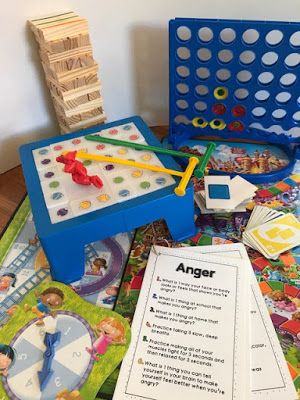 Using kids games in counseling sessions The Responsive Counselor Social Work Activities, Question Prompts, Therapeutic Games, Play Therapy Activities, Counseling Games, School Counseling Office, Elementary School Counselor, Recreation Therapy, Social Skills Groups