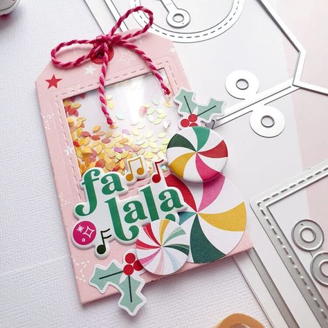 Shaker tags for Christmas Shaker Gift Tags Christmas, Shaker Christmas Tags, Christmas Shaker Tags, Christmas Gift Tags Cricut, Shaker Gift Tags, Shaker Tags, Diy Tag, Diy Christmas Tags, Pinkfresh Studio