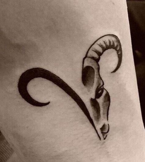 Aries Capricorn Tattoo, Capricorn Small Tattoo, Capricorn Tattoo Ideas, Capricorn Sign Tattoo, Turkey Tattoos, Aries Zodiac Tattoos, Ram Tattoo, Horoscope Tattoos, Capricorn Tattoo