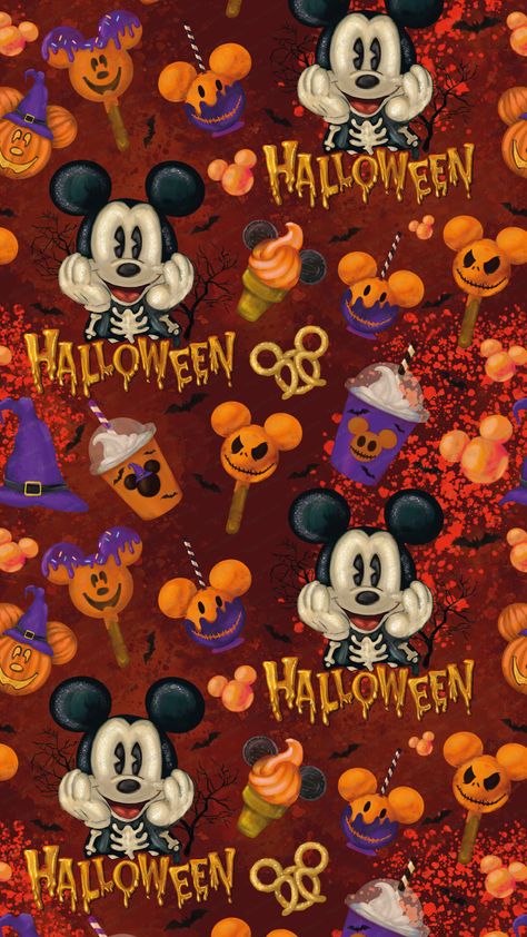 Disney Wallpaper Halloween, Disney Fall Wallpaper Iphone, Mickey Mouse Halloween Wallpaper, Disney Fall Aesthetic, Disney Halloween Art, Disney Halloween Aesthetic, Disney Fall Wallpaper, Iphone Disney Wallpaper, Disney Halloween Wallpaper