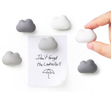 Cute Gift Ideas for women. These unique gift ideas are perfect for Christmas gifts, birthdays, Mother's Day or nay other special occasion. Office Whiteboard, Clouds Design, Cloud Shapes, Magnet Set, Refrigerator Magnet, Mors Dag, Magnetic Board, Gift Finder, Magnetism