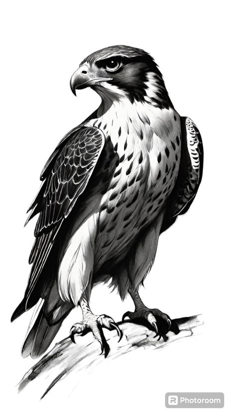 Eagle Drawing Sketches, Eagle Art Draw, Falken Tattoo, Falcon Tattoo Design, Hawk Tattoo Design, Falcon Sketch, Redtail Hawk, Falcon Drawing, Black Flash Tattoos