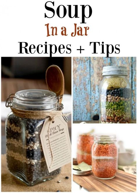 Jar Soup Recipes, Jar Soup, Jar Food Gifts, Mason Jar Soup, Mason Jar Gifts Recipes, In A Jar Recipes, Mason Jar Mixes, Jar Mixes, Soup Gifts