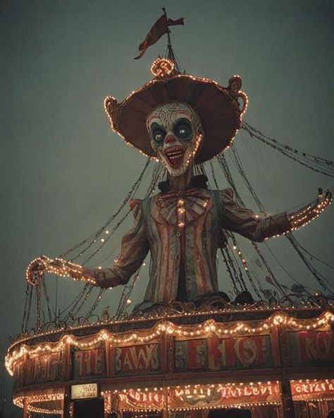 Clowns Aesthetic Creepy, Circus Aesthetic Background, Creepy Amusement Park, Circus Core Aesthetic, Haunted Carnival Aesthetic, Scary Circus Aesthetic, Haunted Circus Aesthetic, Creepy Circus Aesthetic, Old Circus Aesthetic