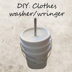 Manual Clothes Washer, Diy Portable Washing Machine, Homemade Washing Machine, Wringer Washer Ideas, Diy Clothes Wringer, Diy Clothes Dryer, Diy Clothes Washer, Camping Washing Machine, Clothes Wringer