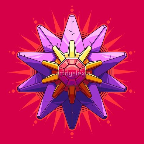 Starmie Pokemon, Pokemon Star, Pokemon Sleeves, Blue Pokemon, Pokémon Star, Red Pokemon, Gameboy Pokemon, Water Video, Star Poster