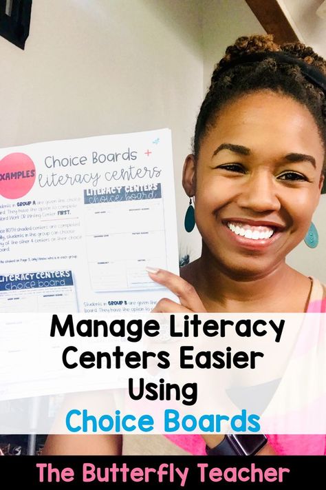 Frustrated by all the work it takes to “group” students for centers? Yeah, I was too! This blog post shares details on how to use choice boards to run literacy centers for upper elementary classrooms. These choice board ideas come in printable and digital formats for in-person and online literacy centers. Plus tips on how to save time finding and setting up your literacy centers for upper elementary. A FREE planning guide for literacy stations is also included + ideas for types of stations. Center Rotation Charts, Student Choice Boards, Reading Stations, Choice Board, Student Choice, Literacy Games, Elementary Lesson Plans, Classroom Routines, Choice Boards