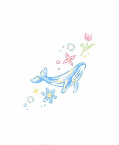 Bubble Drawing Doodles, Seahorse Doodle, Dolphin Doodle, Cute Whale Drawing, Whale Doodle, Pastel Doodles, Whale Cute, Whale Drawing, Cute Little Tattoos