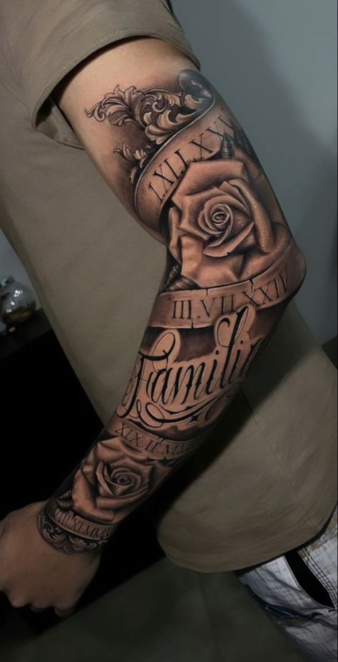 Family Arm Tattoo Men, Mens Family Tattoos Ideas, Family Tattoo Forearm, Back Forearm Tattoo Men Sleeve, Family Forearm Tattoo Men, Family Tattoo Men, Family Tattoo Designs For Men, Family Tattoo Ideas For Men Arm, Family Tattoos For Men Forearm