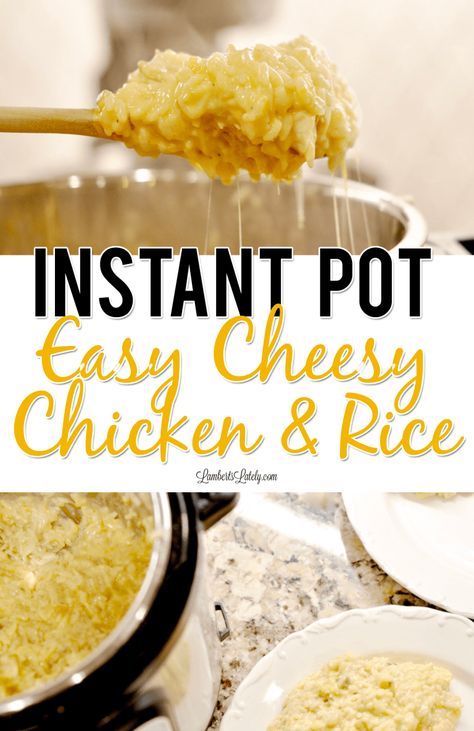 This Instant Pot Cheesy Chicken & Rice uses ingredients like cream soup and cheese to make a simple, crowd-pleasing weeknight dinner that even kids love! This recipe can be prepped in an electric pressure cooker in just minutes. Instant Pot Easy, Cheesy Chicken And Rice, Easy Cheesy Chicken, Cheesy Chicken Rice, Easy Chicken And Rice, One Pot Dinners, Instant Pot Recipes Chicken, Tater Tots, Electric Pressure Cooker