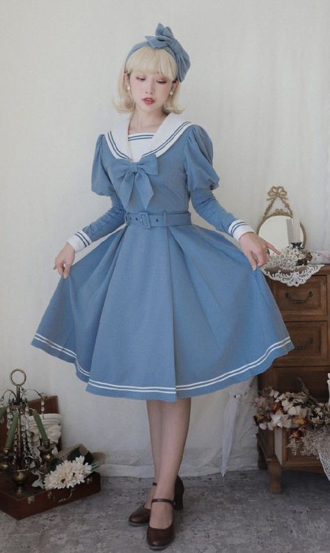 Uniform Ideas, Shopping Link, Baby Frock Pattern, Op Dress, Lolita Outfits, Frock Patterns, Diy Clothes And Shoes, Pose References, Sailor Dress