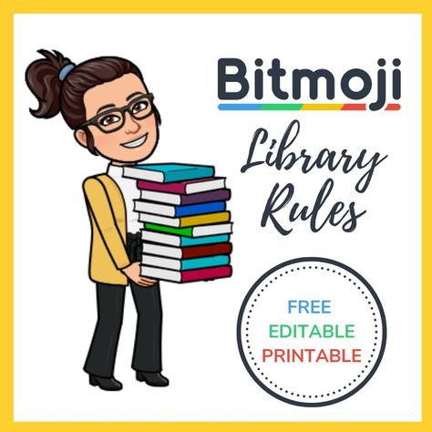 Library Rules Poster, Literacy Crafts, Library Magic, School Library Lessons, Library Rules, Library Orientation, Bitmoji Classroom, Elementary Librarian, Book Lessons