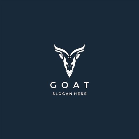 Goat logo icon design template | Premium Vector #Freepik #vector #background #logo #business #abstract Goat Logo Design, Goat Icon, Goat Jewelry, Goat Vector, Goat Illustration, Wild Goat, Drip Logo, Sheep Logo, Catering Logo