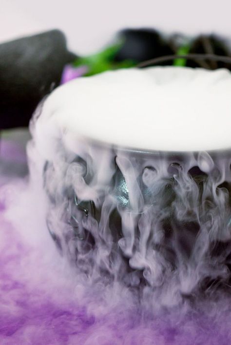 Cauldron With Dry Ice, Dry Ice Cauldron Punch, Using Dry Ice For Halloween, Dry Ice Punch Halloween, Halloween Punch Dry Ice, How To Use Dry Ice For Halloween, Halloween Dry Ice Drinks, Halloween Drinks Dry Ice, Dry Ice Halloween Punch