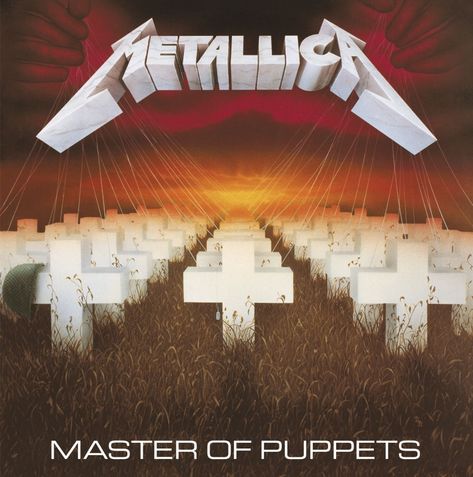 Metallica's 'Master of Puppets': The Story Behind the Cover Art | Revolver Metallica Wallpapers, Metallica Cd, Rock Album Cover, Metallica Ride The Lightning, Metallica Albums, Greatest Album Covers, Rock Album Covers, Jason Newsted, Cliff Burton