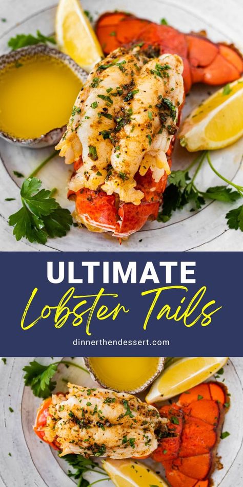 My easy delicious baked Ultimate Lobster Tails recipe for perfectly tender, flavorful, and buttery lobster meat every time. Try it tonight! Roasted Lobster Tail Recipe, Best Way To Cook A Lobster Tail, How Do You Cook Lobster Tail, Large Lobster Tail Recipe, Boiled Lobster Tail How To Cook, How To Grill Lobster Tails, How To Cook Frozen Lobster, Lobster Tail Recipe Stove Top, Cooking Lobster Tails On Stove