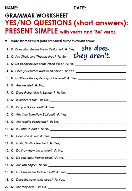 Grammar Sentences, Yes No Questions, Esl Grammar, Grammar Questions, English Grammar Exercises, English Grammar For Kids, Grammar Quiz, Past Simple, Grammar Exercises